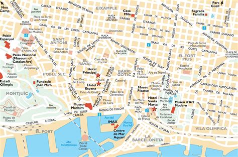 map of barcelona city centre.